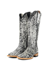 Carmina Tall Cowhide Square Toe Cowgirl Boot Size 8.5 Box DU41