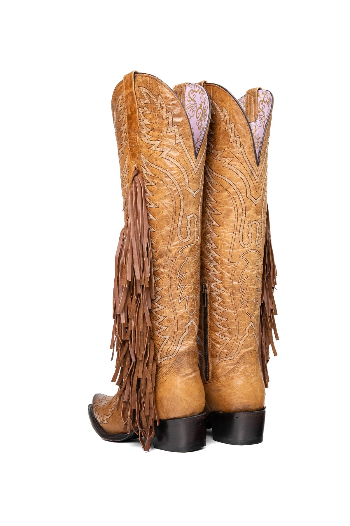 Briseida Fringe Tall Snip Toe Cowgirl Boot