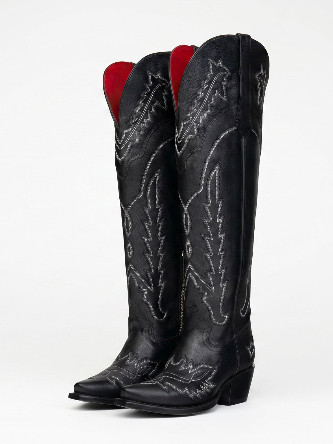Maggie Knee High Wide Calf Snip Toe Cowgirl Boot