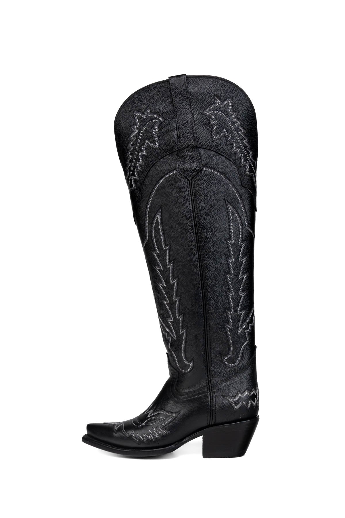 Maggie Knee High Wide Calf Snip Toe Cowgirl Boot