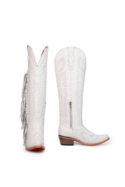 Briseida Fringe Tall Red Bottom Snip Toe Cowgirl Boot