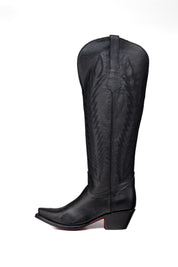 Gia Tall Red Bottom Wide Calf Snip Toe Cowgirl Boot