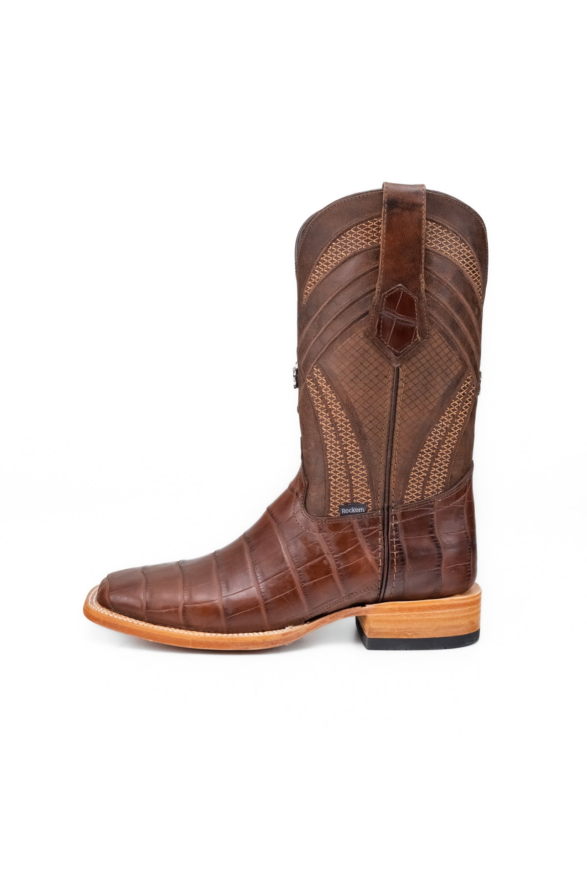 Monroe Gator Belly Square Toe Cowboy Boot
