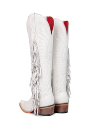 Briseida Fringe Tall Red Bottom Snip Toe Cowgirl Boot