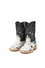 Little Aztec Cowhide Square Kids Boot Size 8 Box ZB2