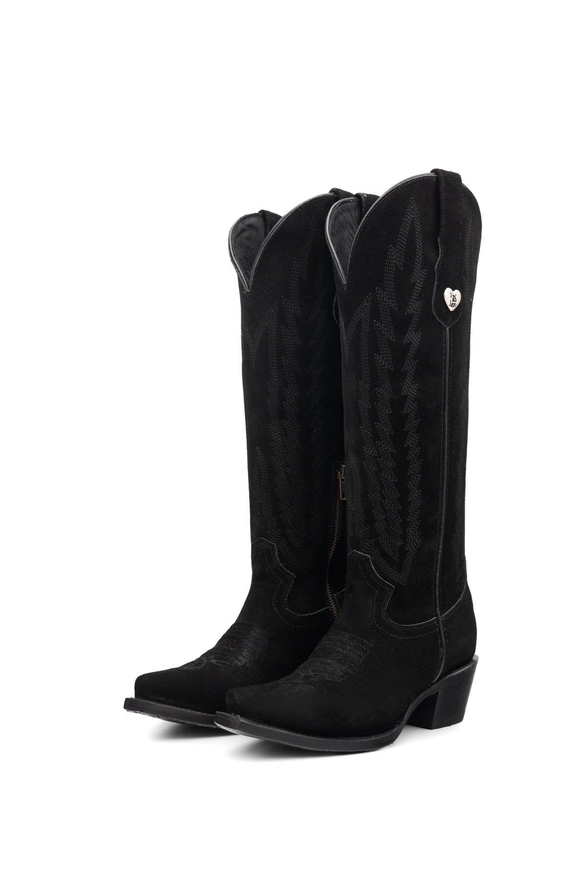 Eleanor Primavera Suede Tall Snip Toe Cowgirl Boot