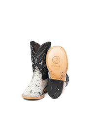 Little Aztec Cowhide Square Kids Boot Size 8 Box ZB2