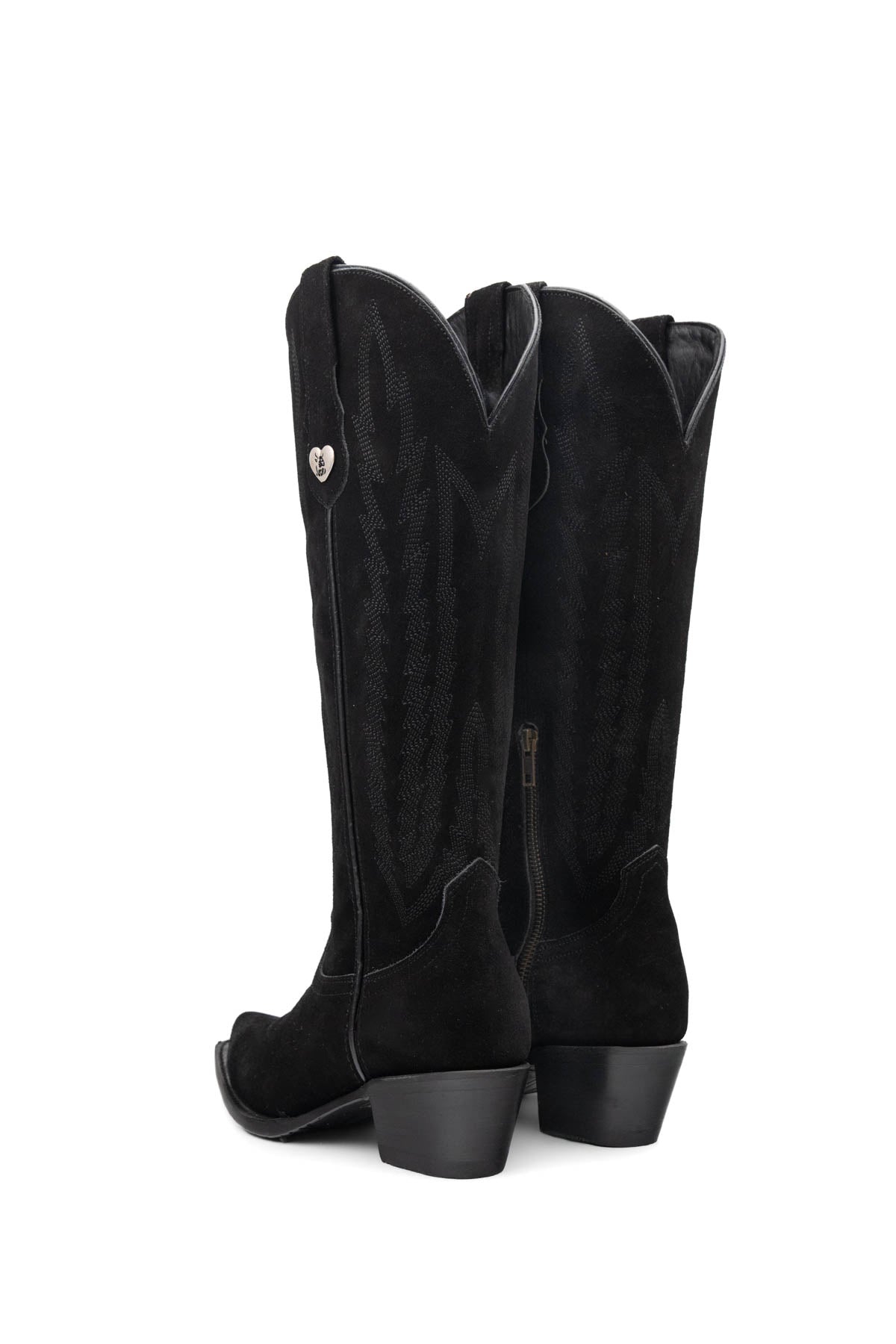 Eleanor Primavera Suede Tall Snip Toe Cowgirl Boot