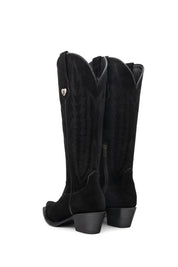 Eleanor Primavera Suede Tall Snip Toe Cowgirl Boot