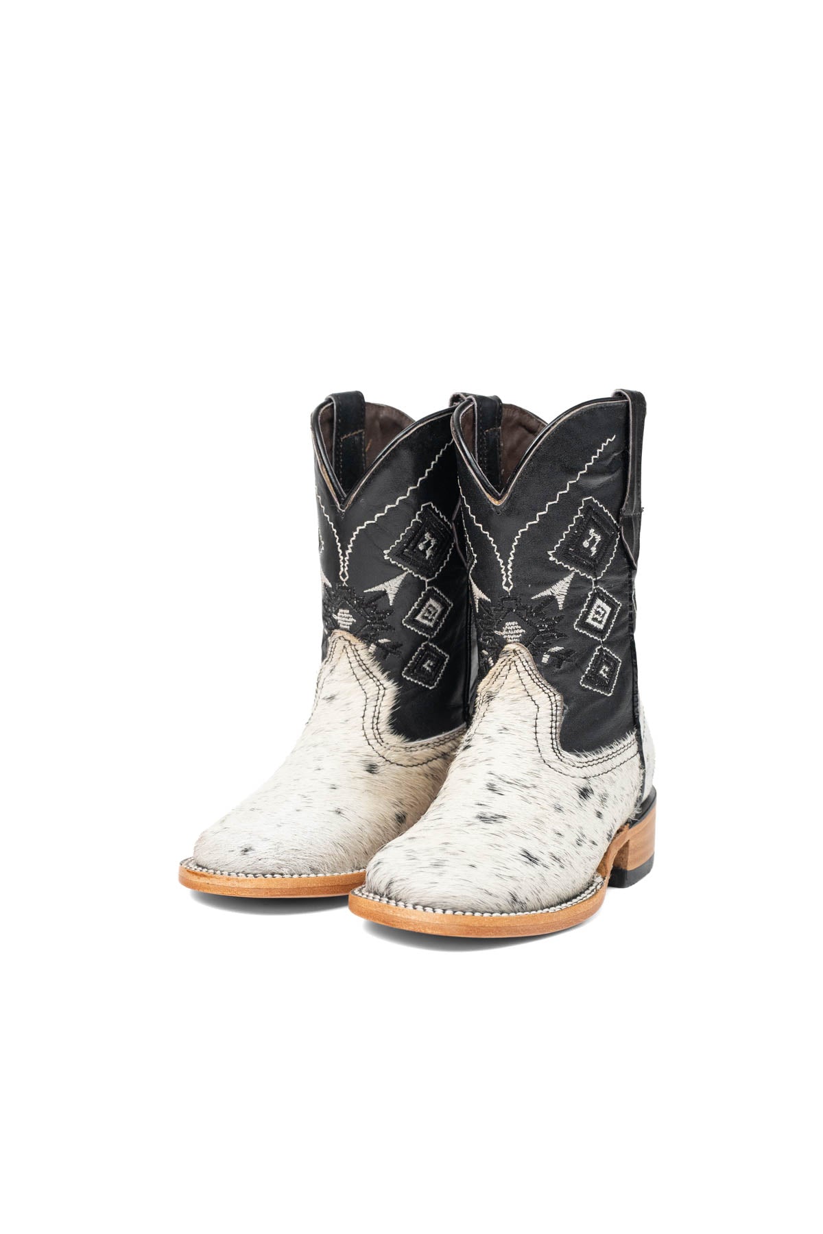 Little Aztec Cowhide Square Kids Boot Size 9 Box ZB3