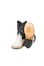Little Aztec Cowhide Square Kids Boot Size 9 Box ZB3