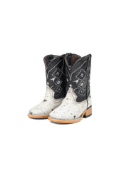 Little Aztec Cowhide Square Kids Boot Size 9 Box ZB4