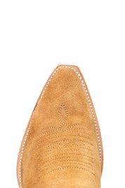 Iris Suede Wide Calf Snip Toe Cowgirl Boot