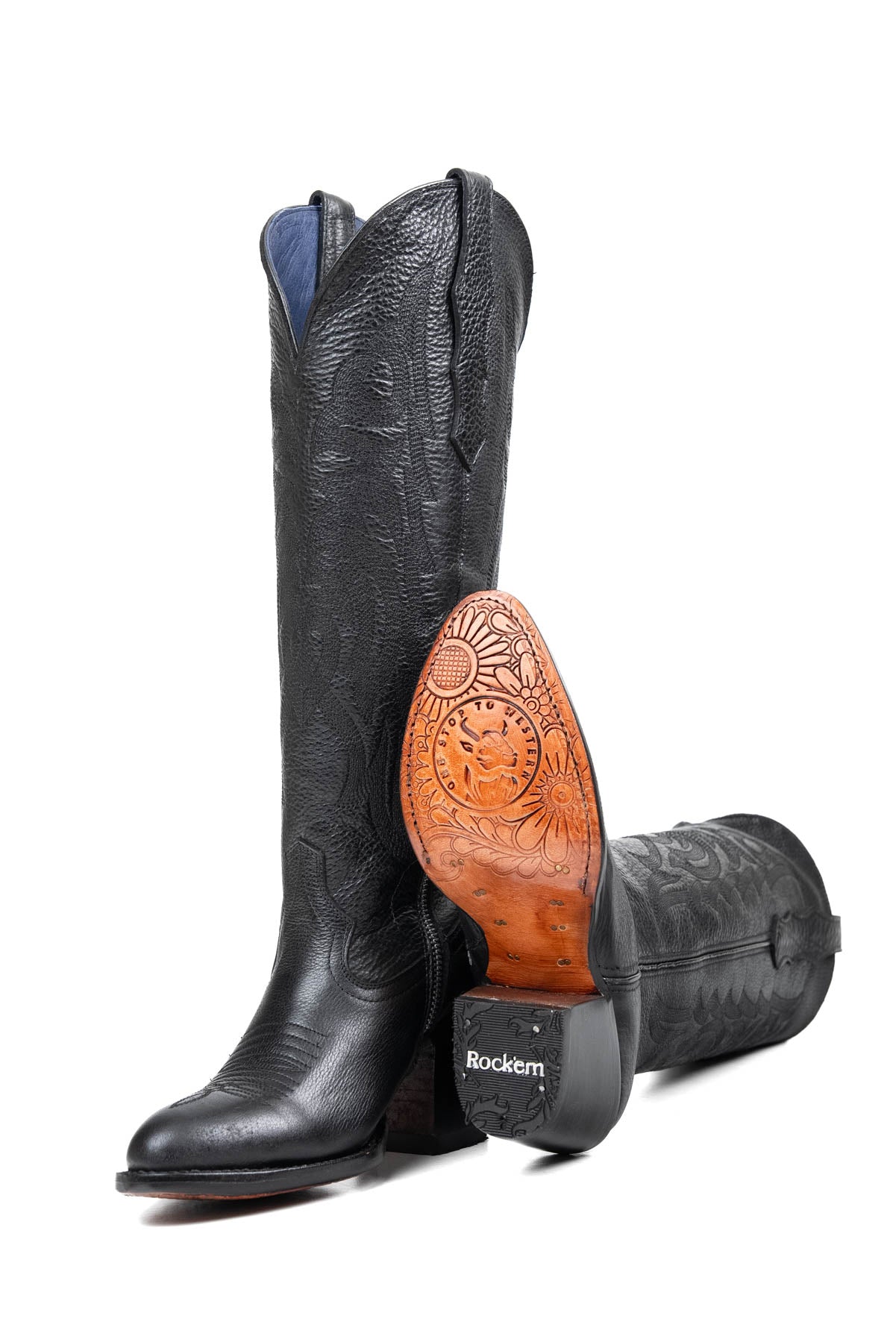 Angie Tall Round Toe Cowgirl Boot