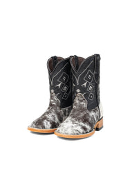 Little Aztec Cowhide Square Kids Boot Size 10 Box ZB5