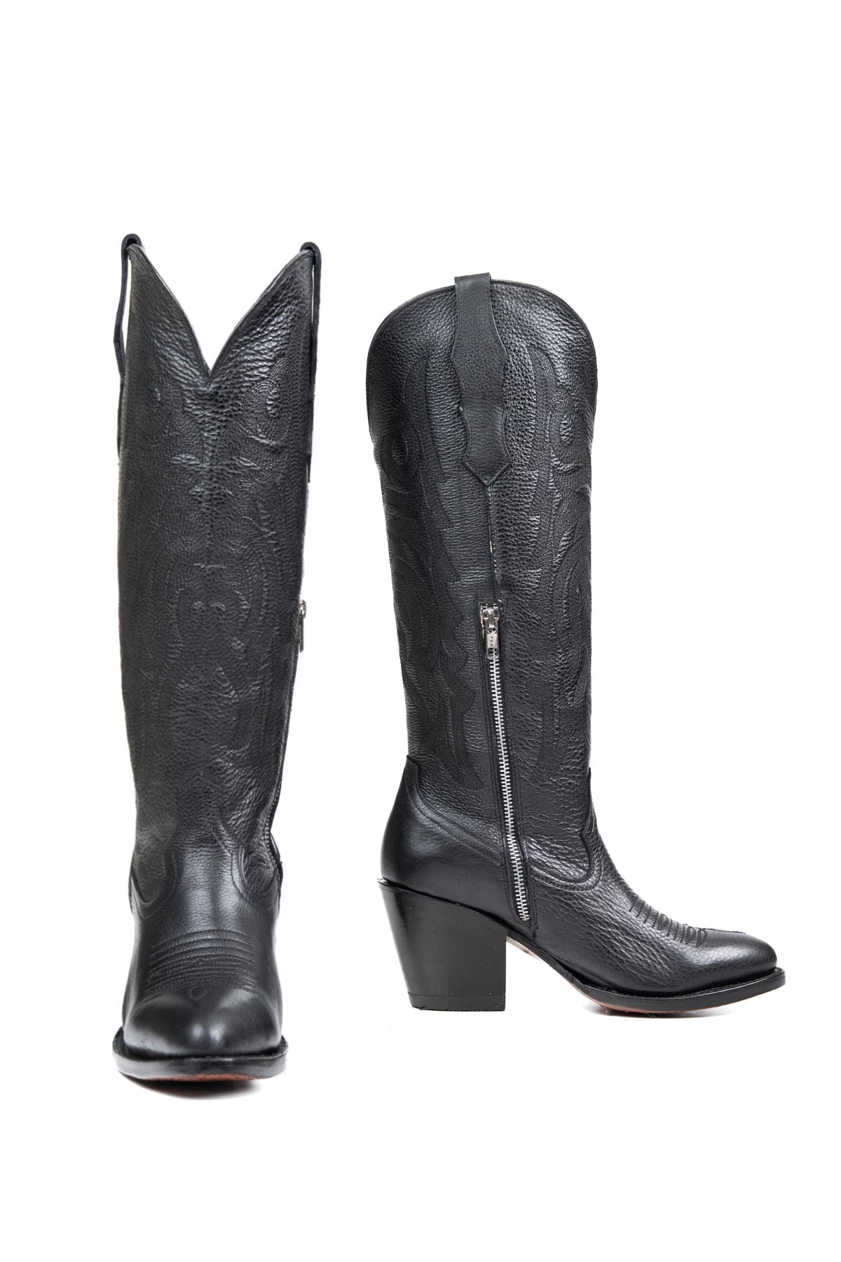 Angie Tall Round Toe Cowgirl Boot