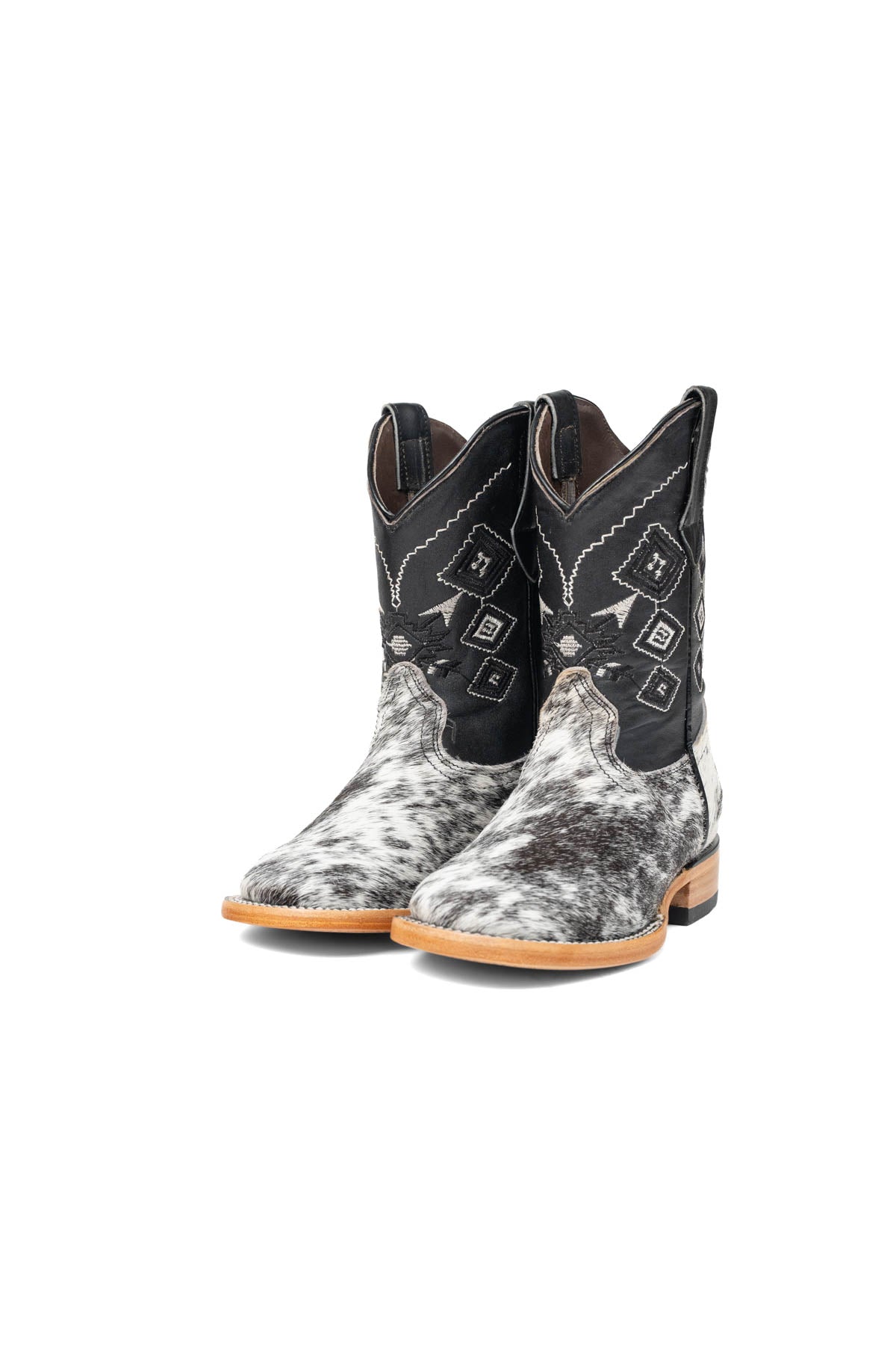 Little Aztec Cowhide Square Kids Boot Size 11 Box ZB7