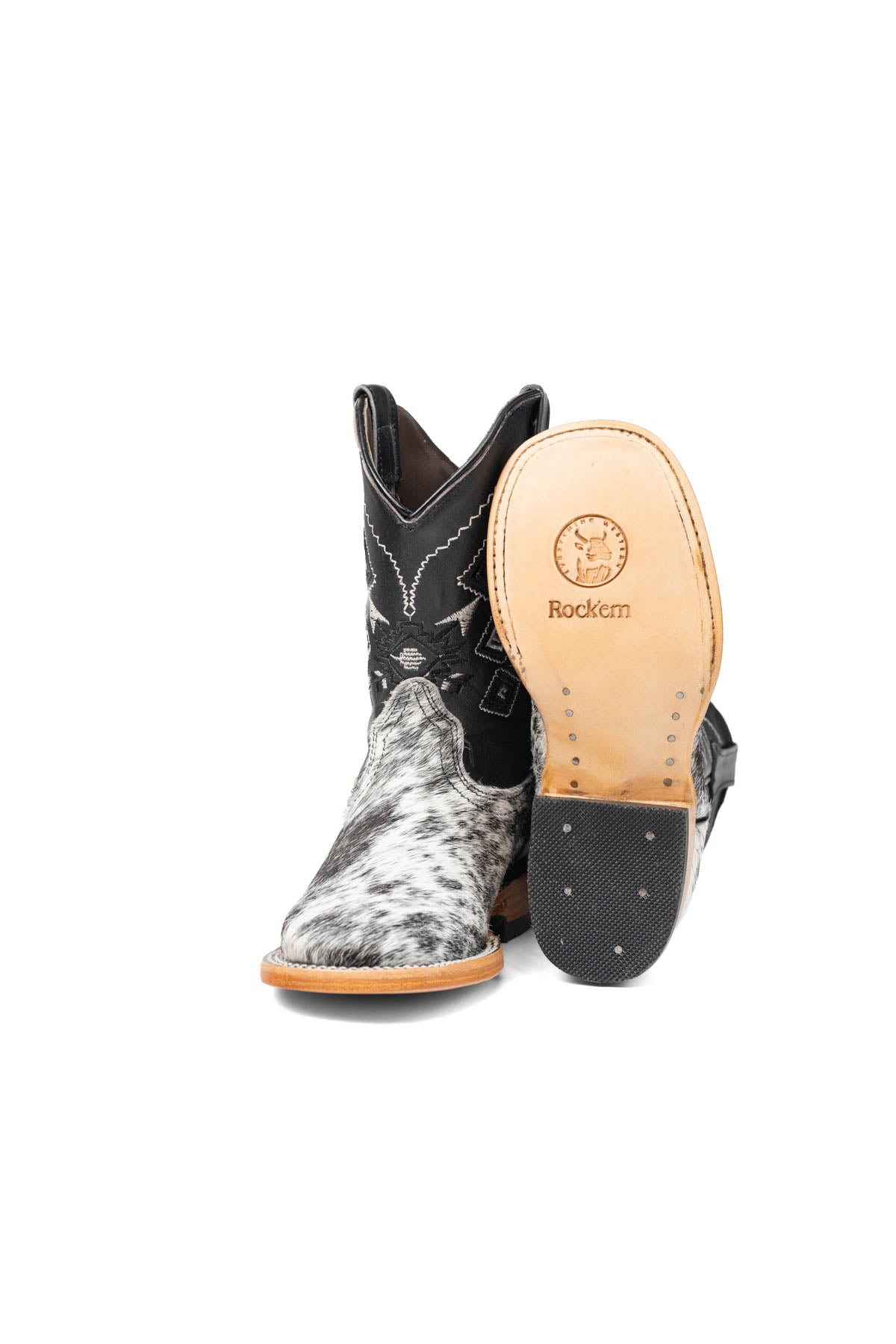 Little Aztec Cowhide Square Kids Boot Size 11 Box ZB7