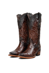 Mila Tooled Snip Toe Cowgirl Boot
