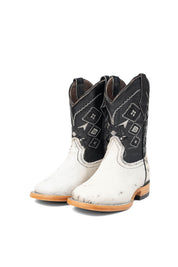 Little Aztec Cowhide Square Kids Boot Size 11 Box ZB8