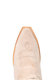 Eleanor Suede Tall Red Bottom Snip Toe Cowgirl Boot