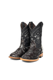 Little Aztec Cowhide Square Kids Boot Size 12 Box ZB10