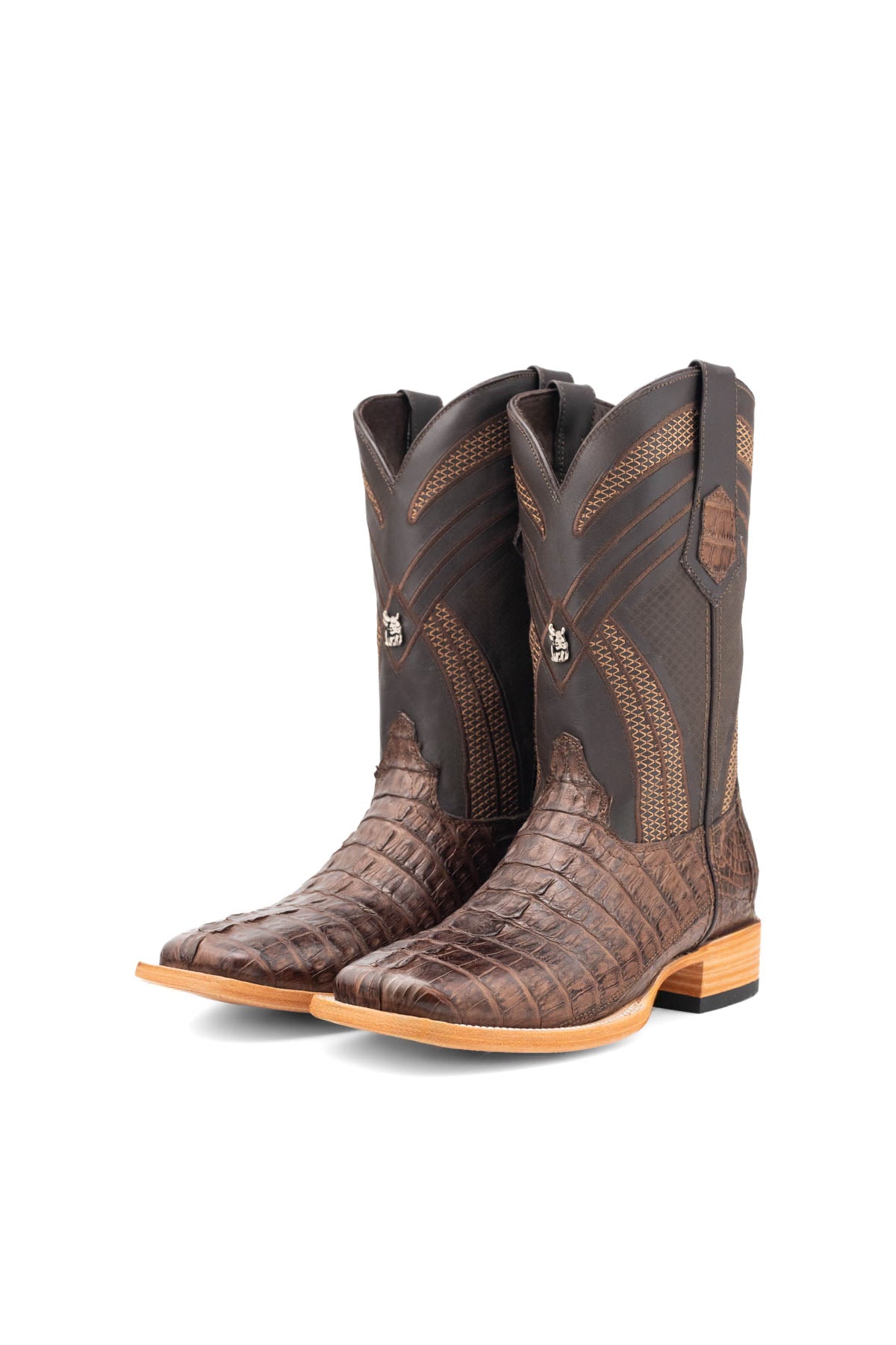 Monroe Caiman Tail Square Toe Cowboy Boot