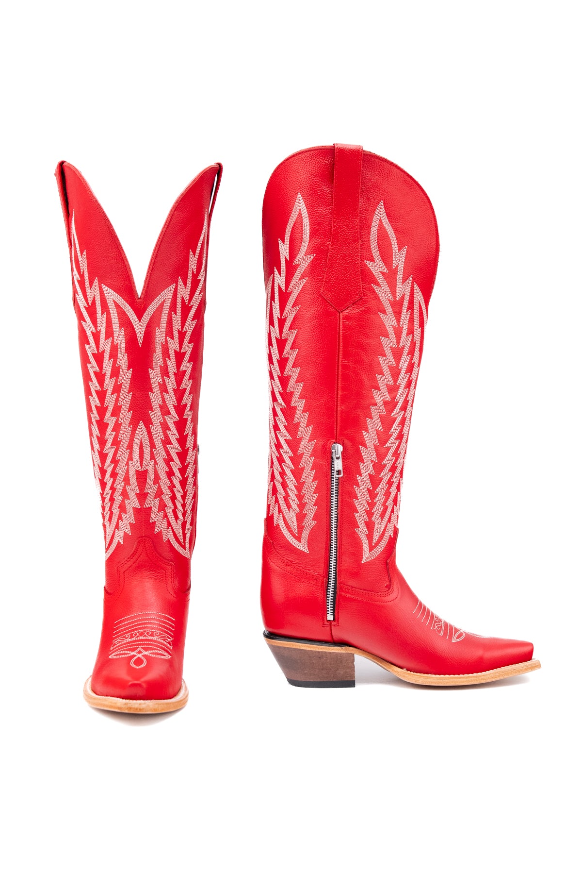 Gia Tall Wide Calf Snip Toe Cowgirl Boot