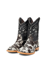 Little Aztec Cowhide Square Kids Boot Size 13 Box ZB11