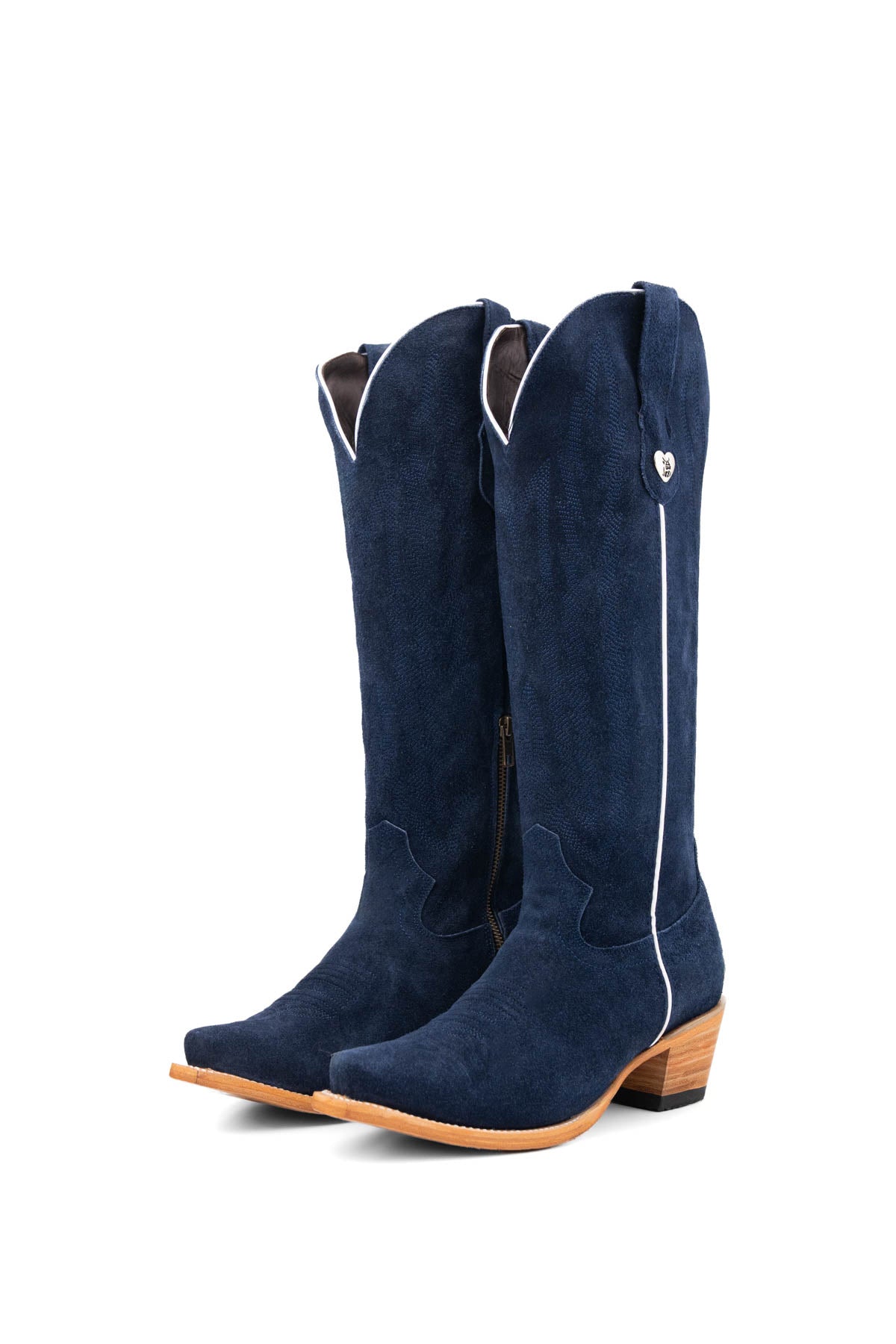 Eleanor Primavera Suede Tall Snip Toe Cowgirl Boot