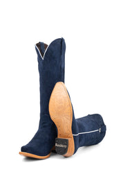 Eleanor Primavera Suede Tall Snip Toe Cowgirl Boot