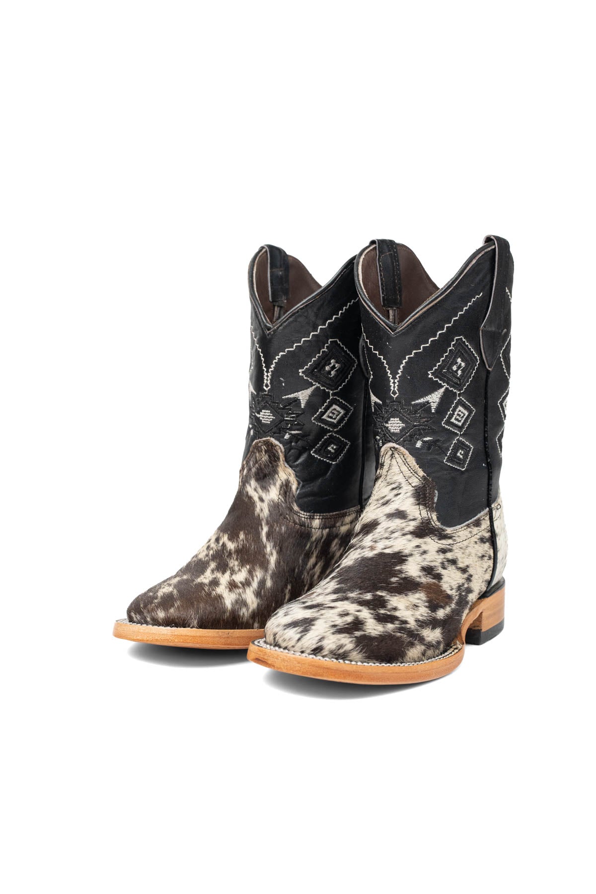 Little Aztec Cowhide Square Kids Boot Size 13 Box ZB12
