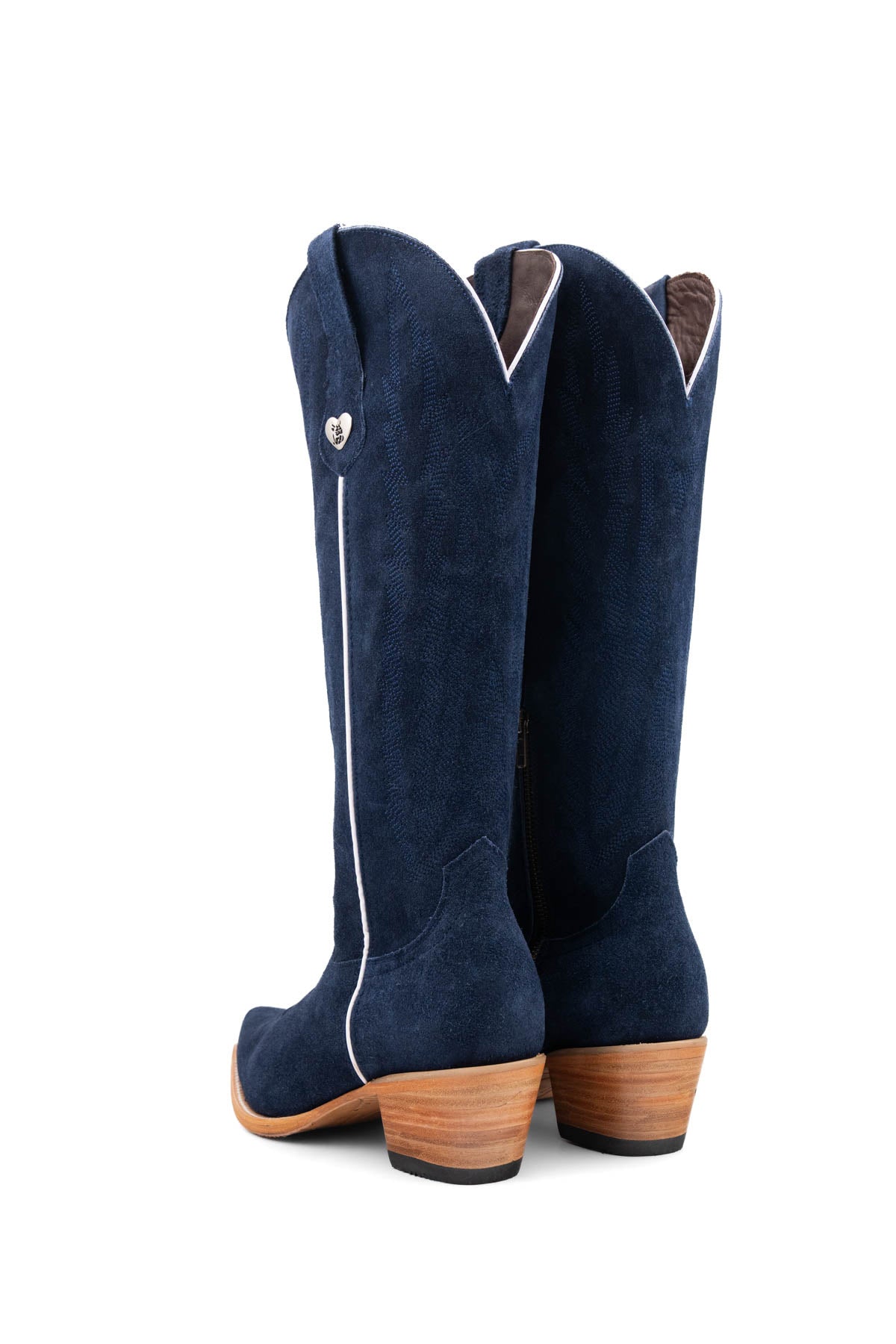 Eleanor Primavera Suede Tall Snip Toe Cowgirl Boot