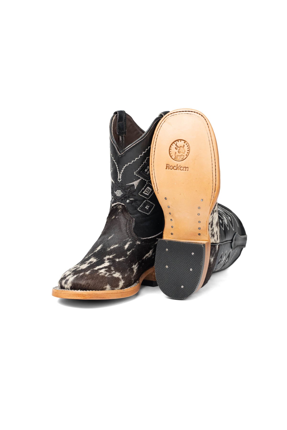 Little Aztec Cowhide Square Kids Boot Size 1 Box ZB13
