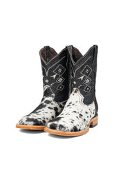 Little Aztec Cowhide Square Kids Boot Size 1 Box ZB14