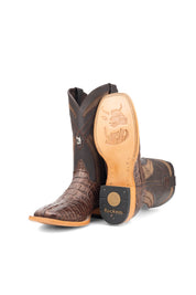 Monroe Caiman Tail Square Toe Cowboy Boot