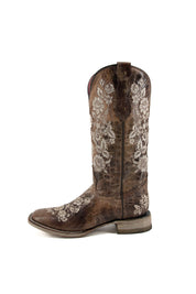 419 Maricela Crack Cafe Square Toe Cowgirl Boot