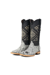 Women Aztec Cowhide Square Toe Cowgirl Boot Size 6 Box Du6