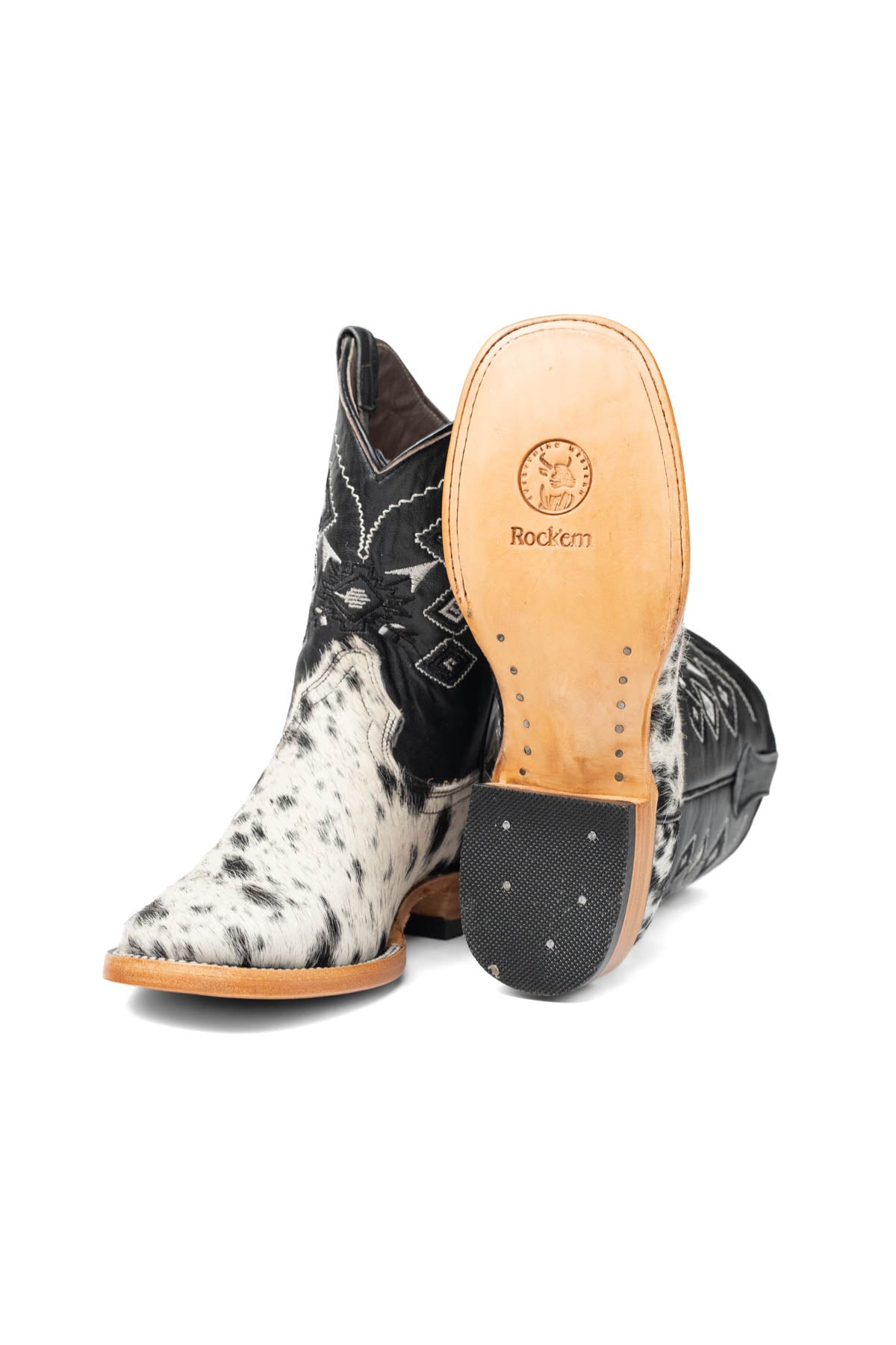 Little Aztec Cowhide Square Kids Boot Size 2 Box ZB16