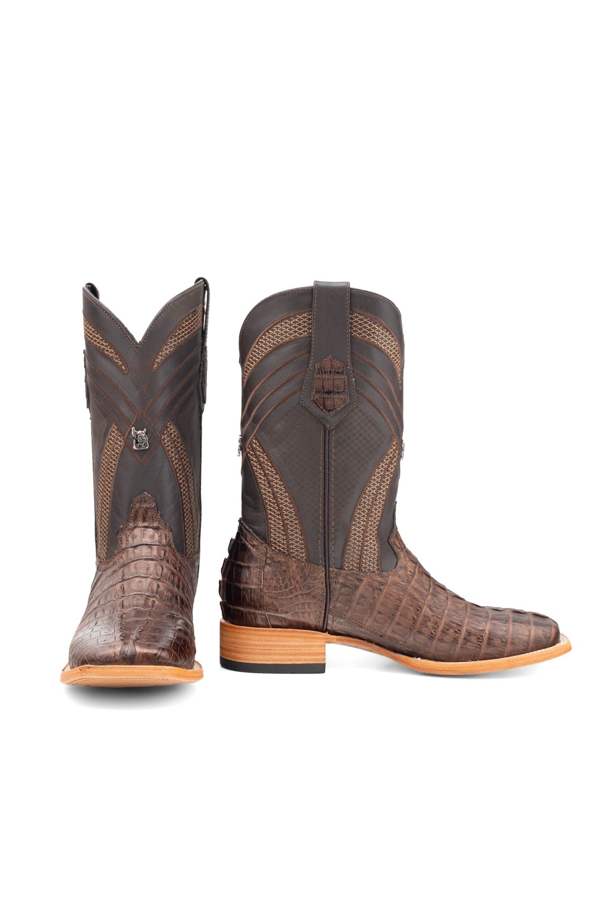 Monroe Caiman Tail Square Toe Cowboy Boot