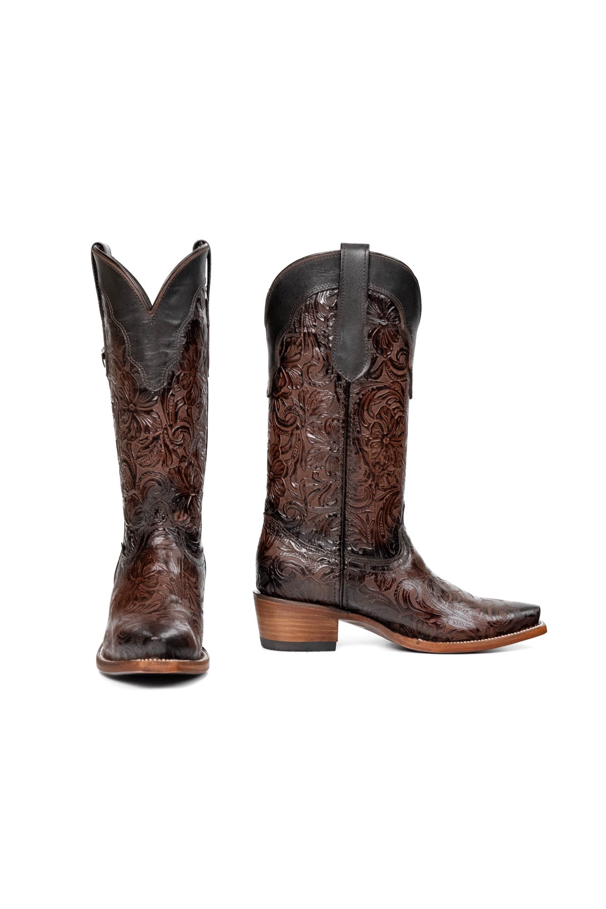 Mila Tooled Snip Toe Cowgirl Boot