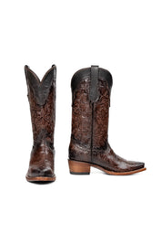 Mila Tooled Snip Toe Cowgirl Boot