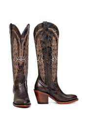 Amanda Tall Round Toe Cowgirl Boot