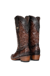 Mila Tooled Snip Toe Cowgirl Boot