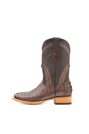 Monroe Caiman Tail Square Toe Cowboy Boot