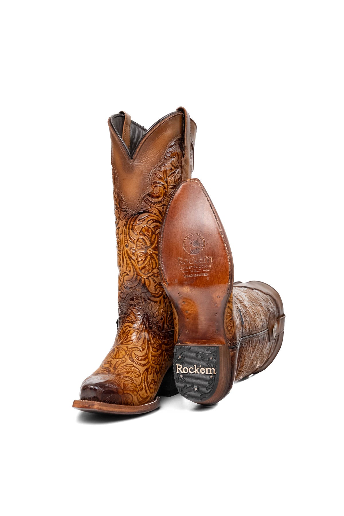 Mila Tooled Snip Toe Cowgirl Boot