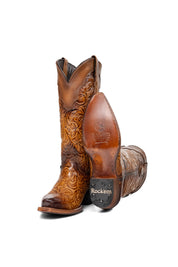 Mila Tooled Snip Toe Cowgirl Boot