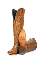Nancy Tall Wide Calf Snip Toe Cowgirl Boot