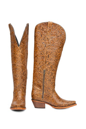 Nancy Tall Wide Calf Snip Toe Cowgirl Boot