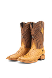 Monroe Caiman Tail Square Toe Cowboy Boot